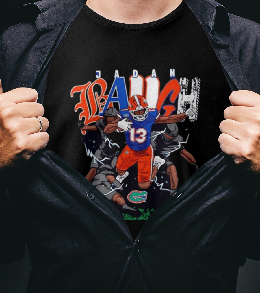 Florida Gators Jadan Baugh No 13 NCAA Football Caricature T-Shirt