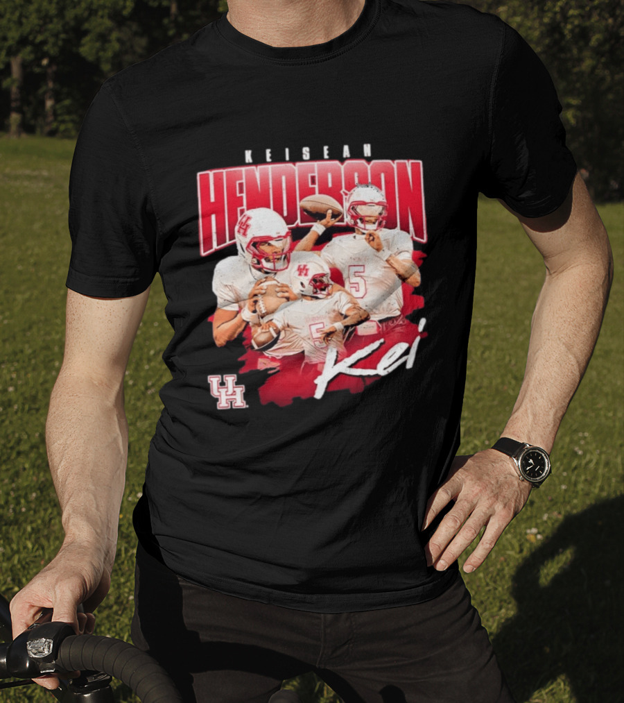 Keisean Henderson Houston Cougars Football No 5 Kei UH T-Shirt