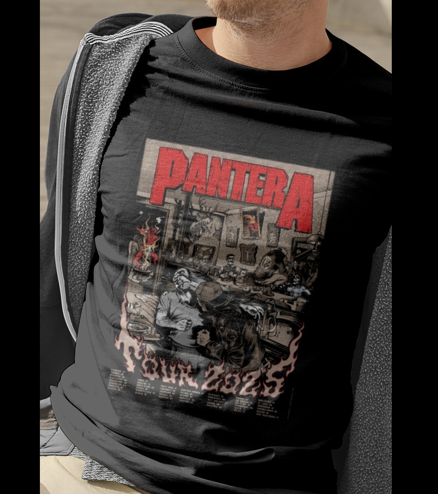 Pantera Tour 2025 Every Album Cover Combined Texas Stops T-Shirt