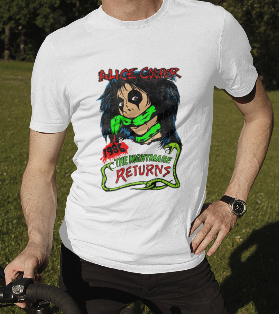 Alice Cooper The Nightmare Returns 1986 Constrictor Raglan T-Shirt