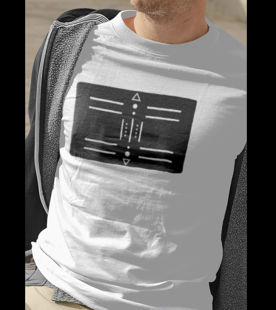 Black Geometric Tribal Design With Triangles And Dots T-Shirt