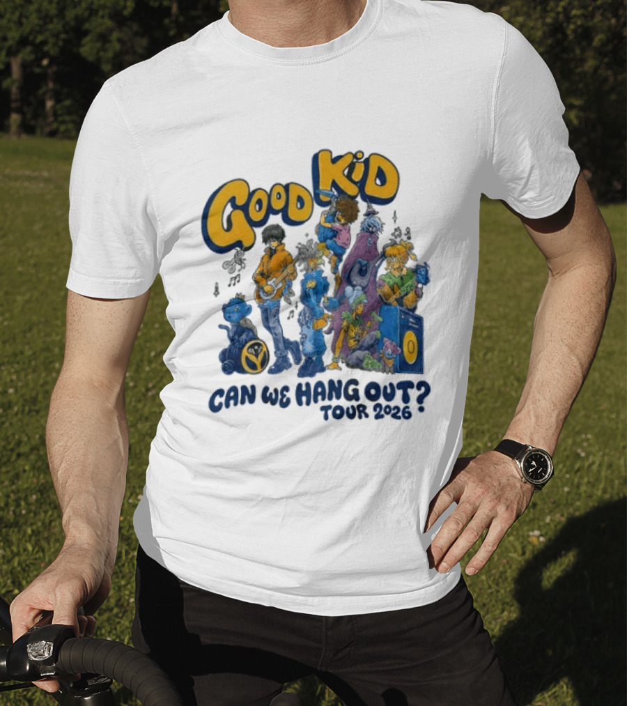 Good Kid Can We Hang Out Tour 2026 Colorful Characters T-Shirt