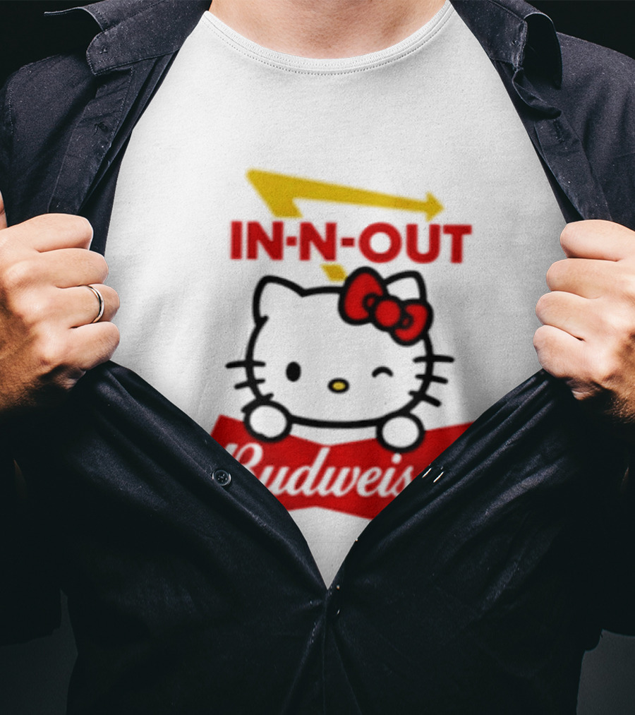 Hello Kitty In N Out Budweiser Combo T-Shirt
