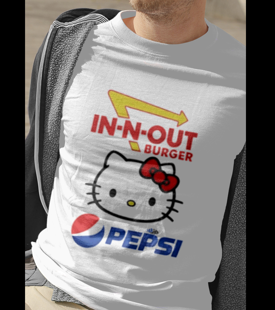 Hello Kitty Sanrio In N Out Burger Pepsi Collaboration T-Shirt