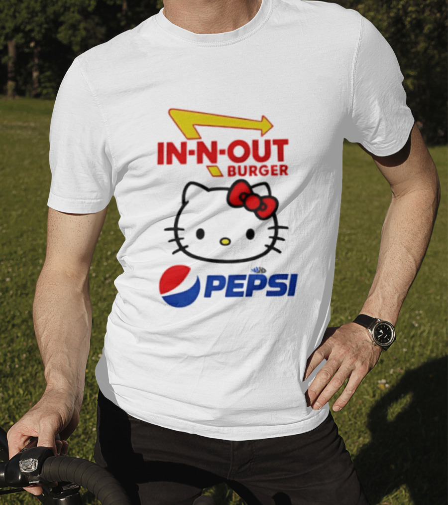 Hello Kitty Sanrio In N Out Burger Pepsi Collaboration T-Shirt