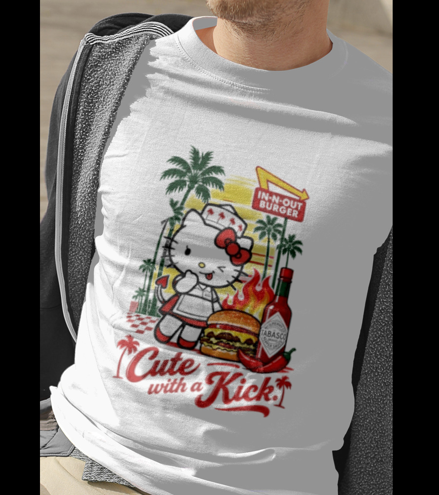 Hello Kitty In N Out Tabasco Cutie With A Kick Burger T-Shirt
