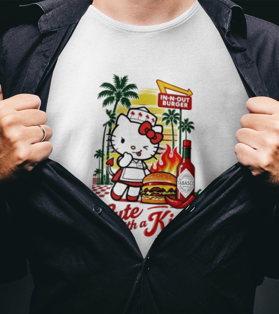 Hello Kitty In N Out Tabasco Cutie With A Kick Burger T-Shirt