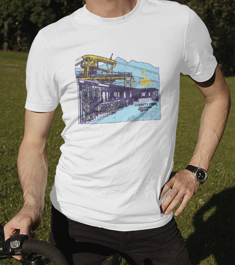 Jackson Hole Corbets Cabin Tram Wyoming Scenic Adventure T-Shirt