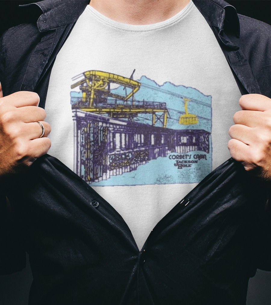 Jackson Hole Corbets Cabin Tram Wyoming Scenic Adventure T-Shirt