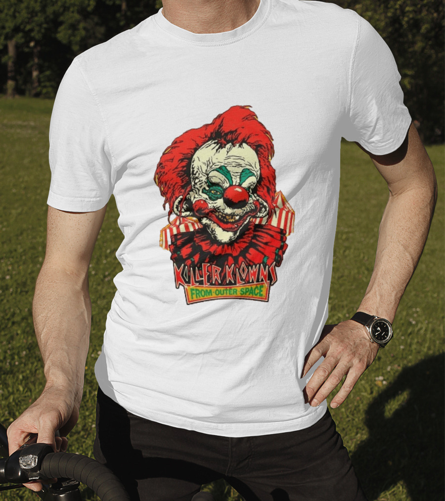 Killer Klowns From Outer Space Creepy Clown Art Red Nose Costume T-Shirt