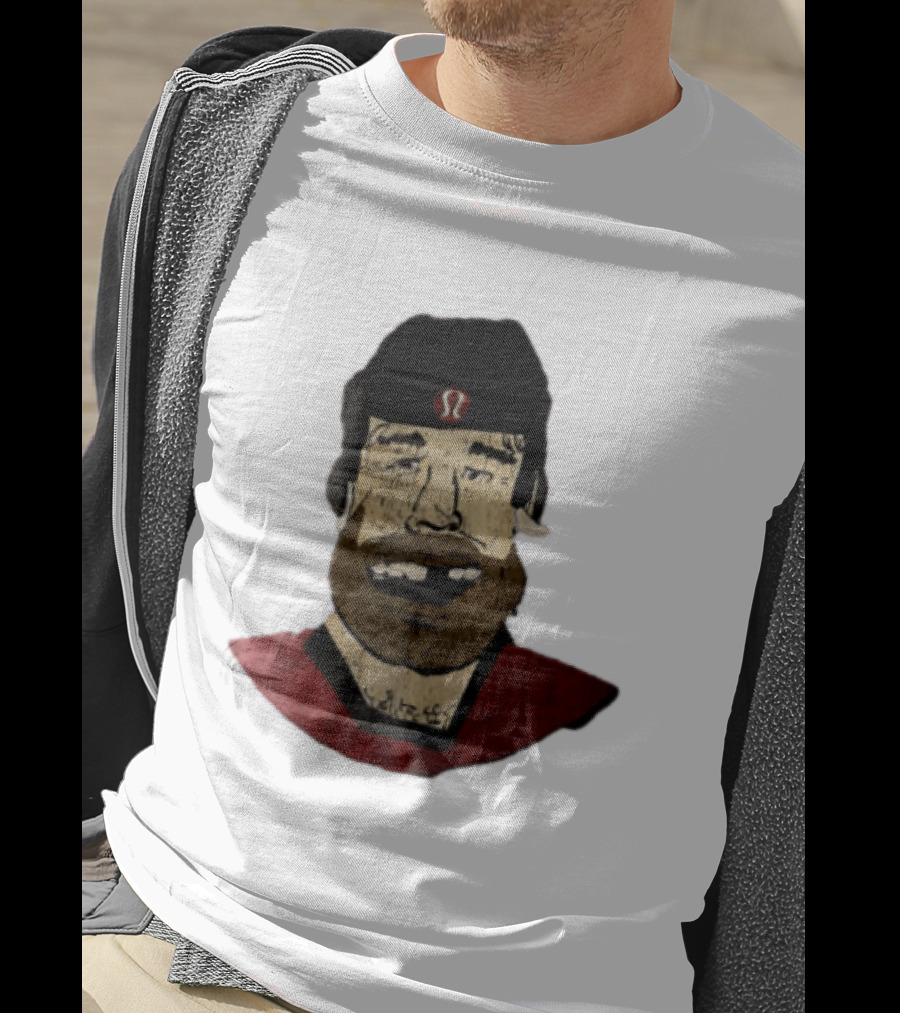 Lululemon Brent Burns Cartoon Hockey Player Missing Teeth T-Shirt