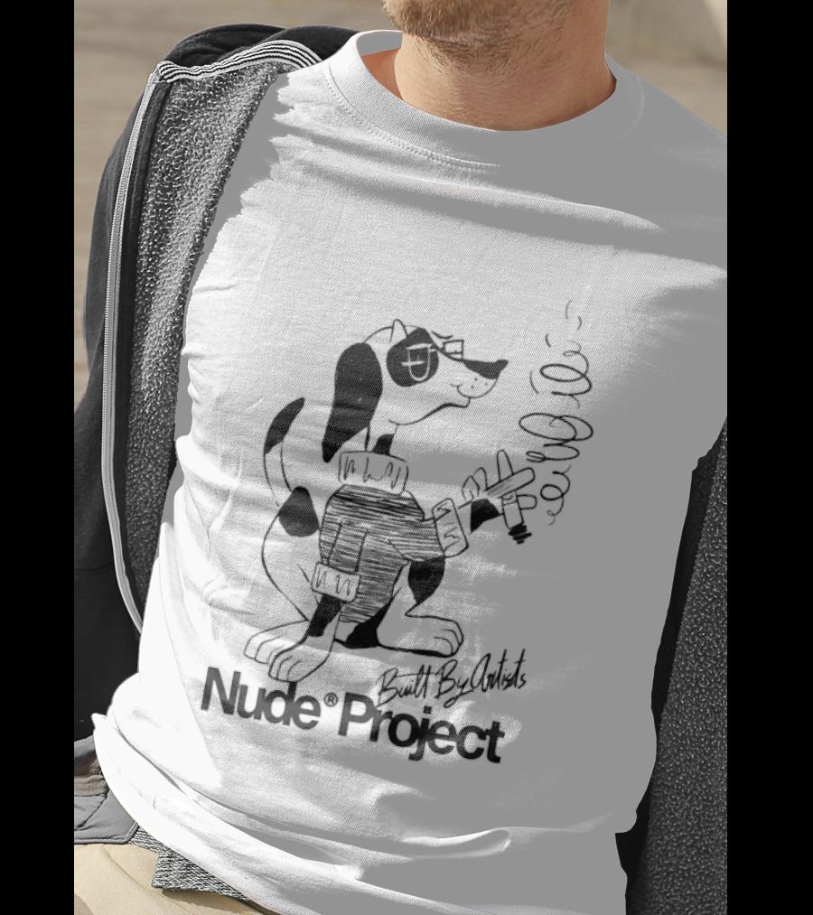 Nude Project Dogg Sweater Smoking Guitar T-Shirt