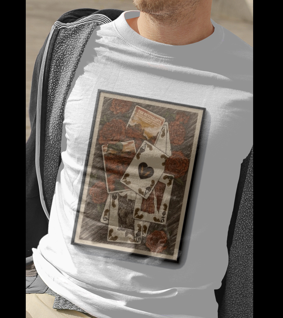 The Revivalists Red Rocks Amphitheatre Playing Cards Floral Art 9 25 2026 T-Shirt