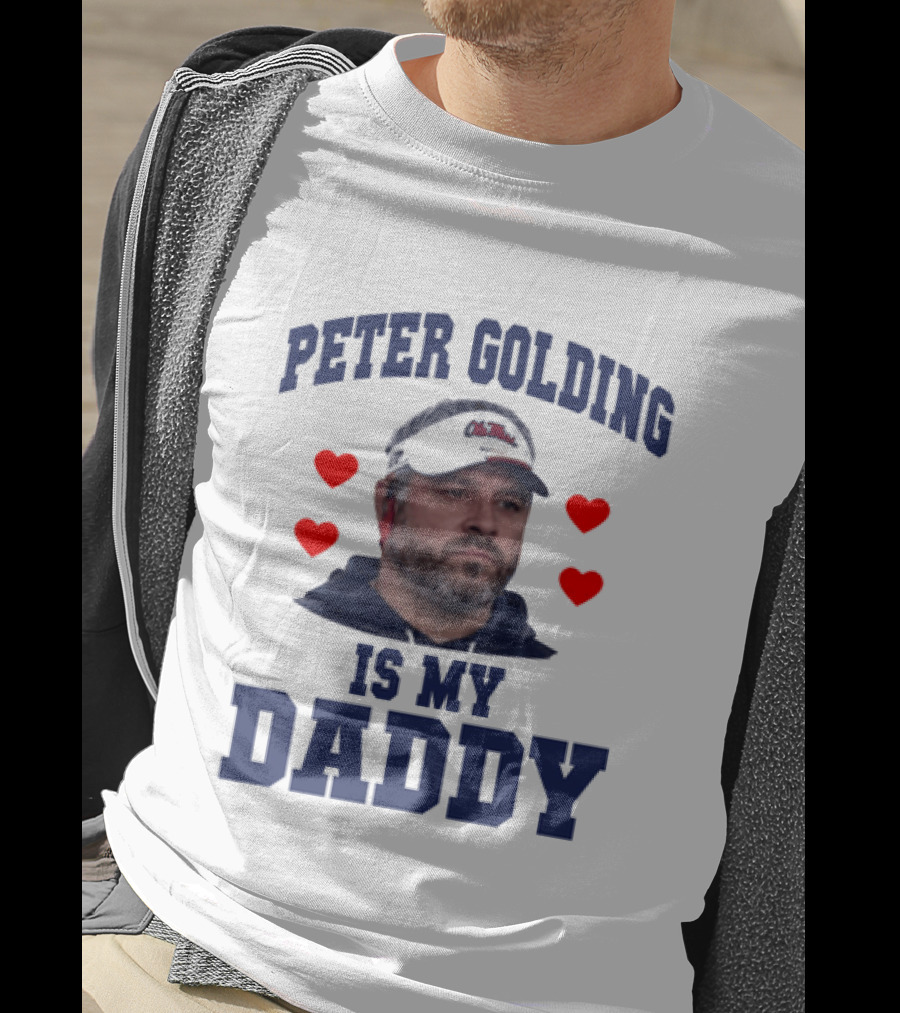 Peter Golding Is My Daddy Red Hearts T-Shirt