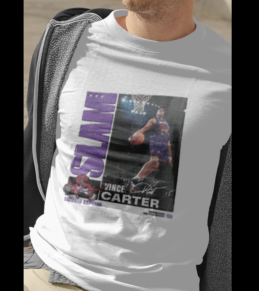 SLAM Vince Carter Top 500 Toronto Raptors Dunk Basketball T-Shirt