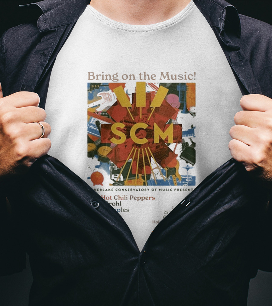 Bring On The Music Silverlake Conservatory Red Hot Chili Peppers Dave Grohl Vince Staples Event October 17 2026 Hollywood Palladium T-Shirt