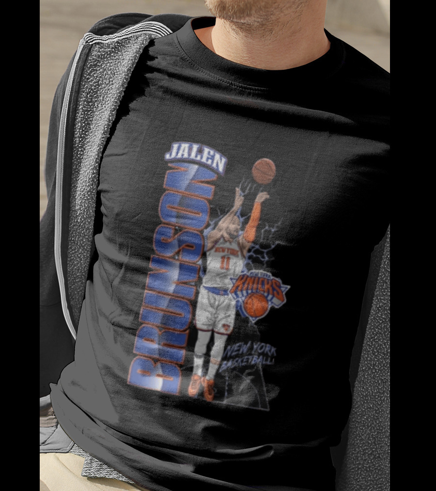 New York Knicks Jalen Brunson Shooting Basketball Player Knicks Basketball T-Shirt
