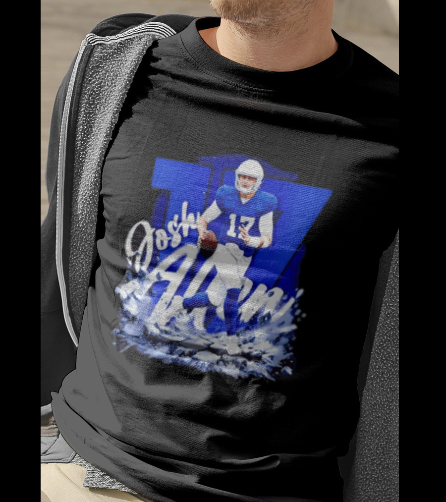 Josh Allen 17 Buffalo Bills Football Player Action T-Shirt