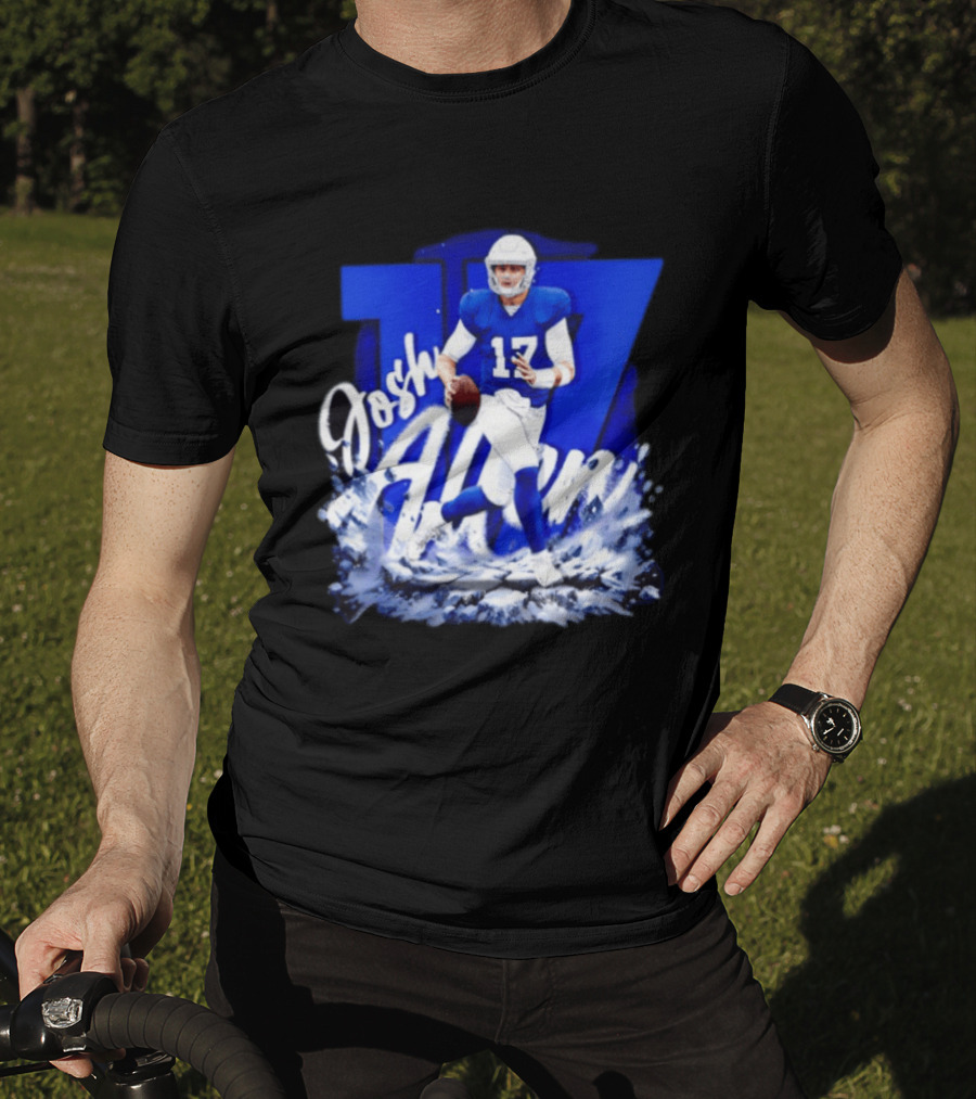 Josh Allen 17 Buffalo Bills Football Player Action T-Shirt