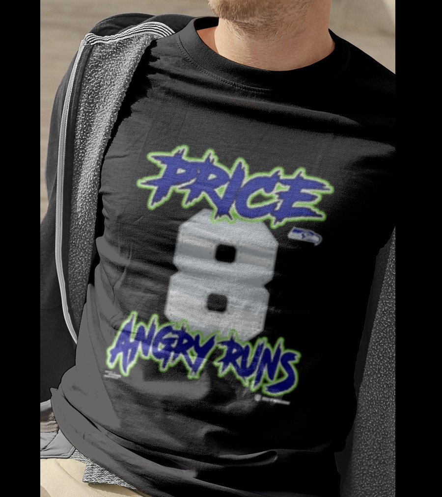 Seattle Seahawks Price 8 Angry Runs 2026 T-Shirt
