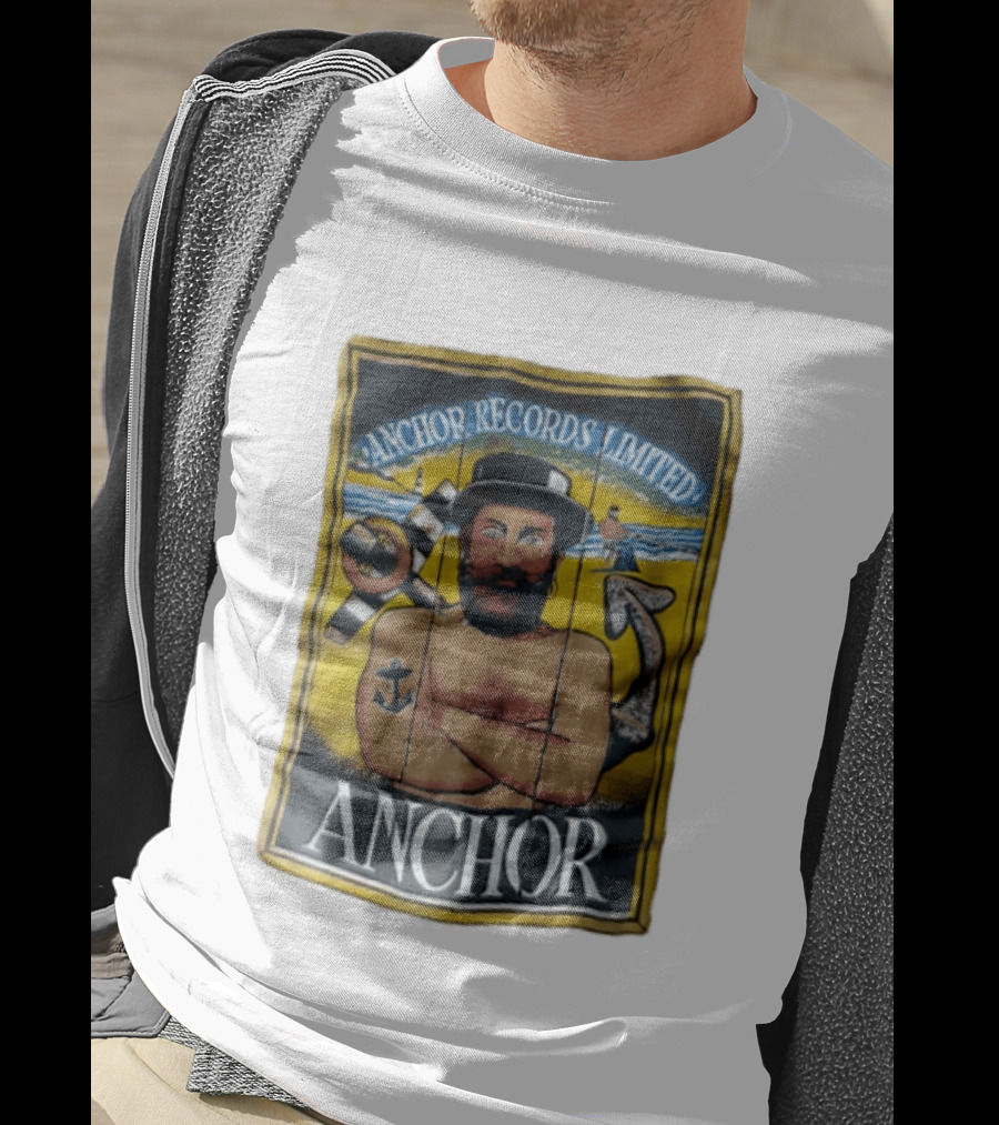 Anchor Records Limited Bearded Sailor With Tattooed Arms T-Shirt