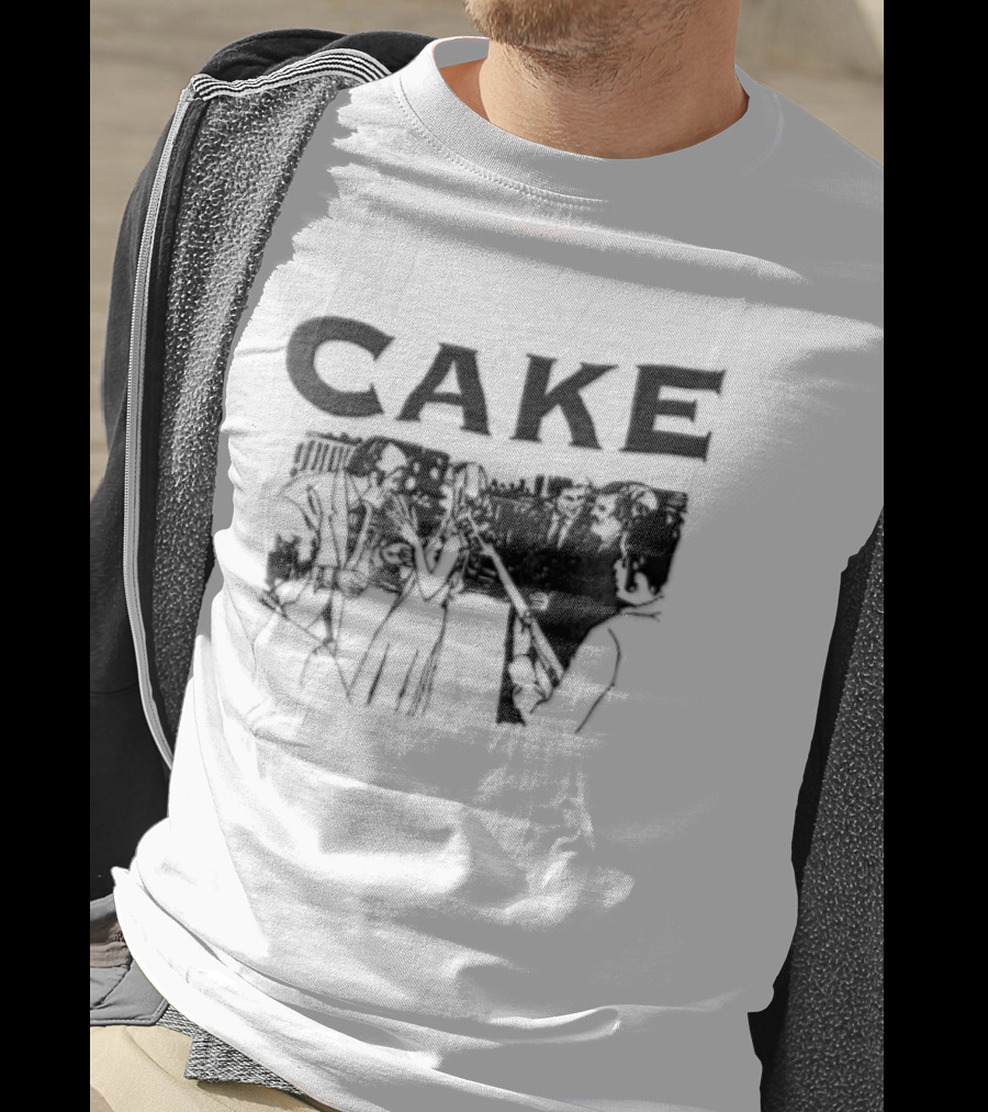 CAKE Band Silhouette In Suits With Instruments T-Shirt