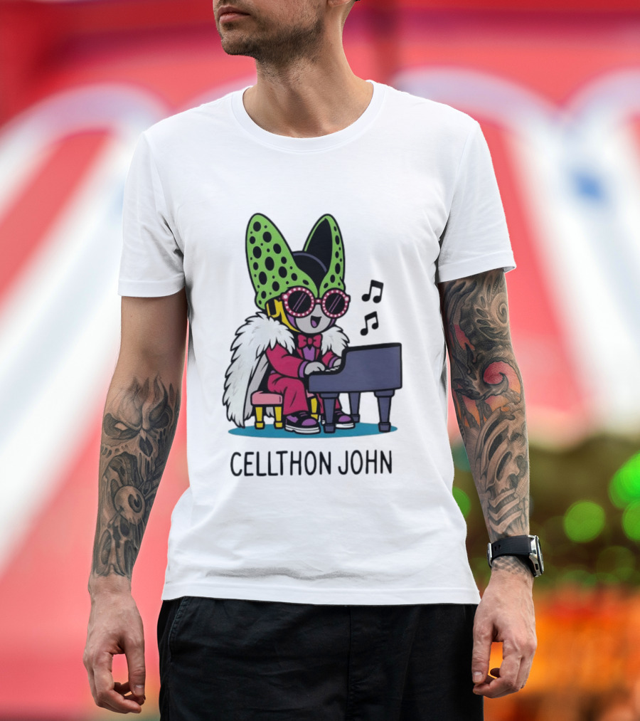 Cellthon John Dragon Ball Z Piano Music Fun T-Shirt
