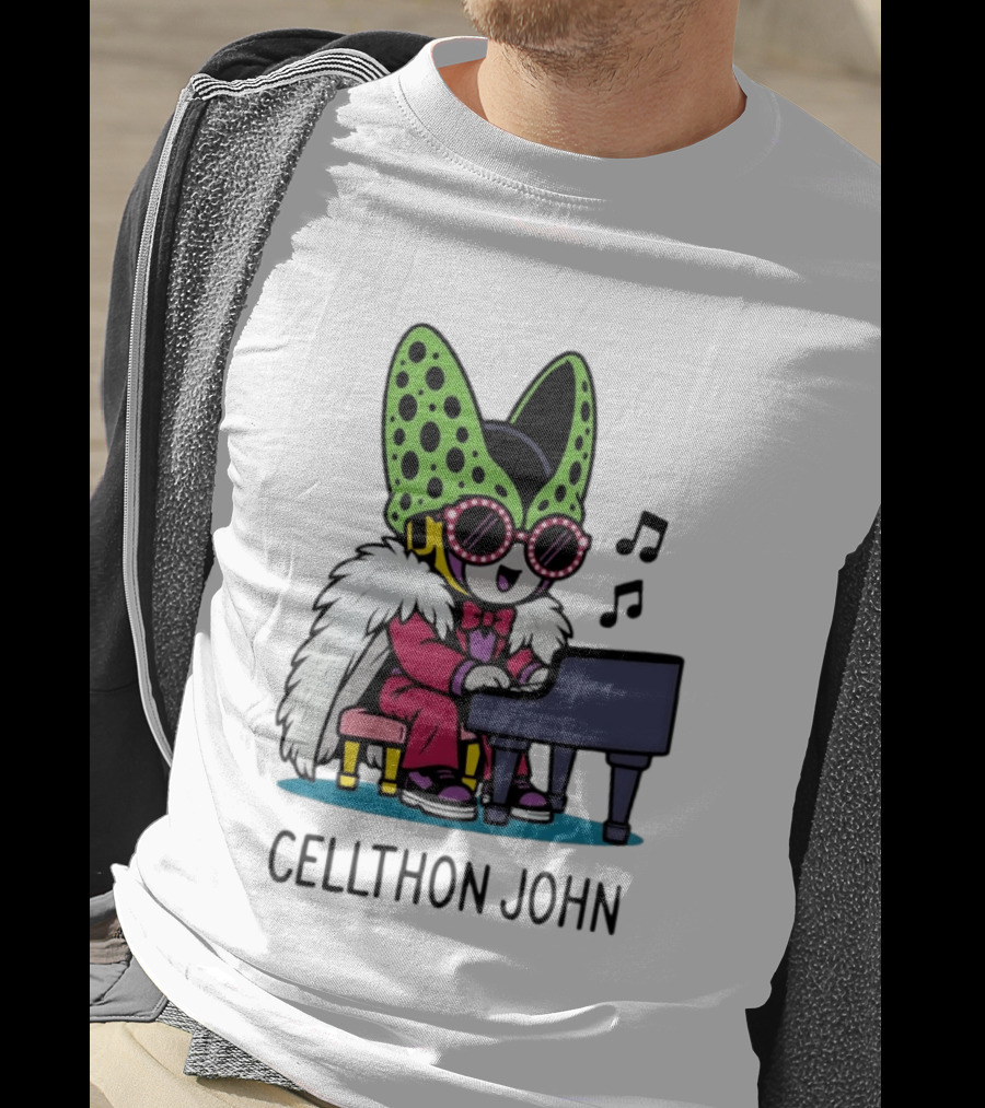 Cellthon John Dragon Ball Z Piano Music Fun T-Shirt
