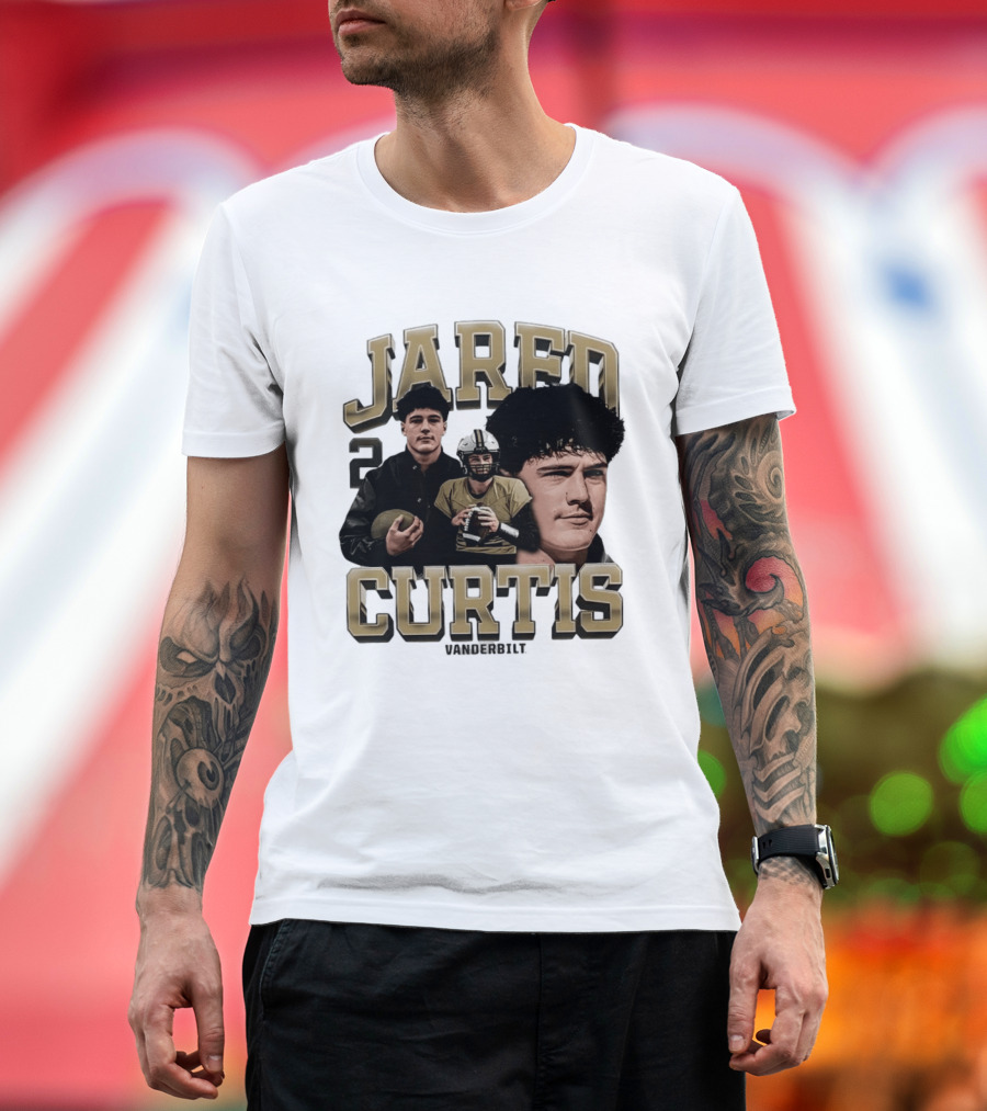 Vanderbilt Jared Curtis Football No 2 Commodores Collage T-Shirt