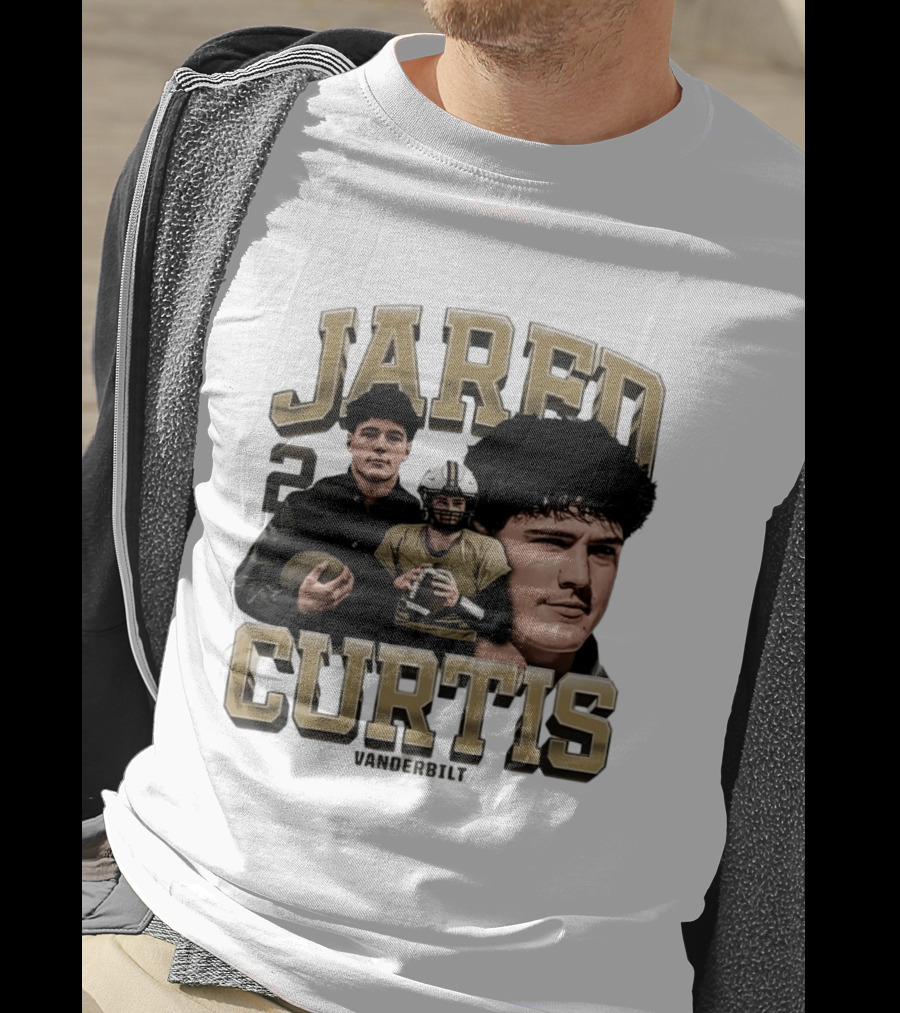 Vanderbilt Jared Curtis Football No 2 Commodores Collage T-Shirt