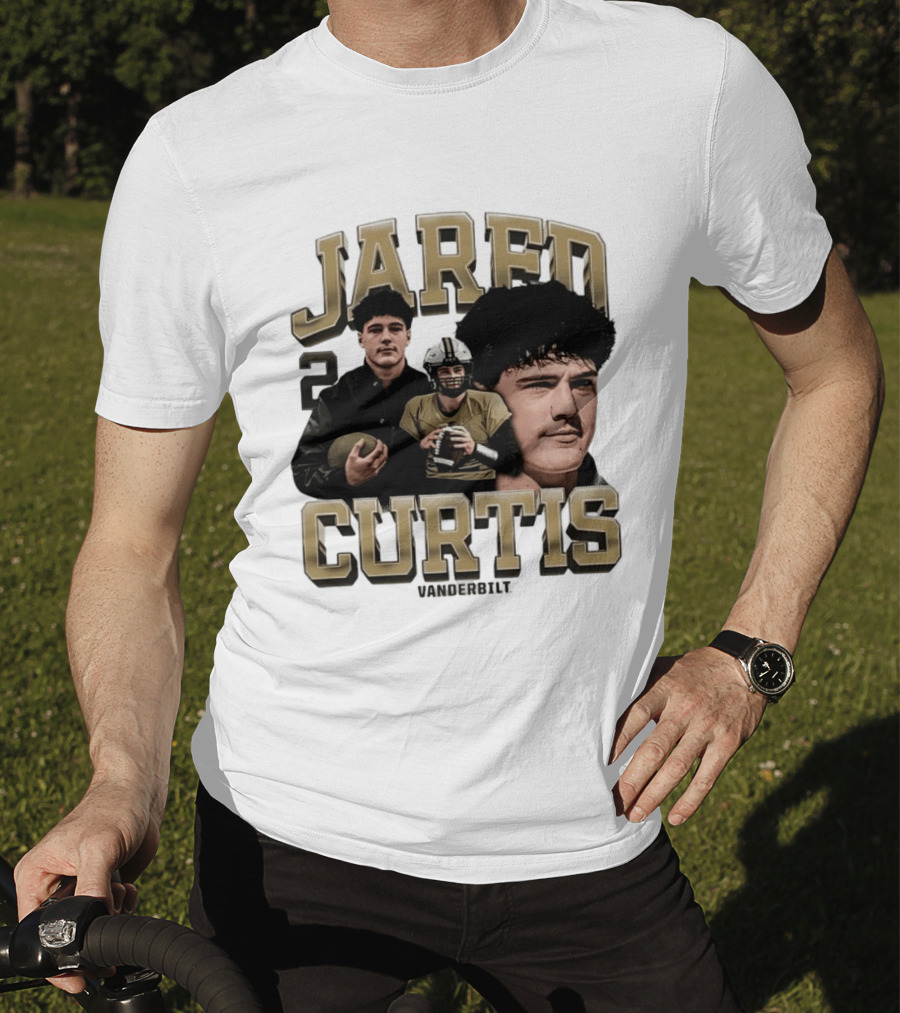 Vanderbilt Jared Curtis Football No 2 Commodores Collage T-Shirt