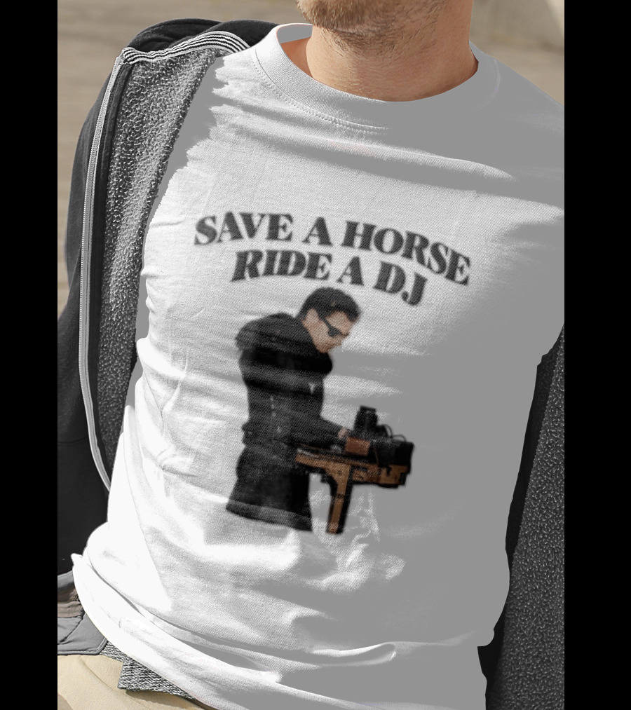 Save A Horse Ride A DJ Sunglasses Turntable Musician T-Shirt
