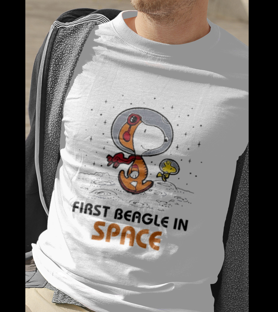Snoopy And Woodstock First Beagle In Space Lunar Adventure T-Shirt