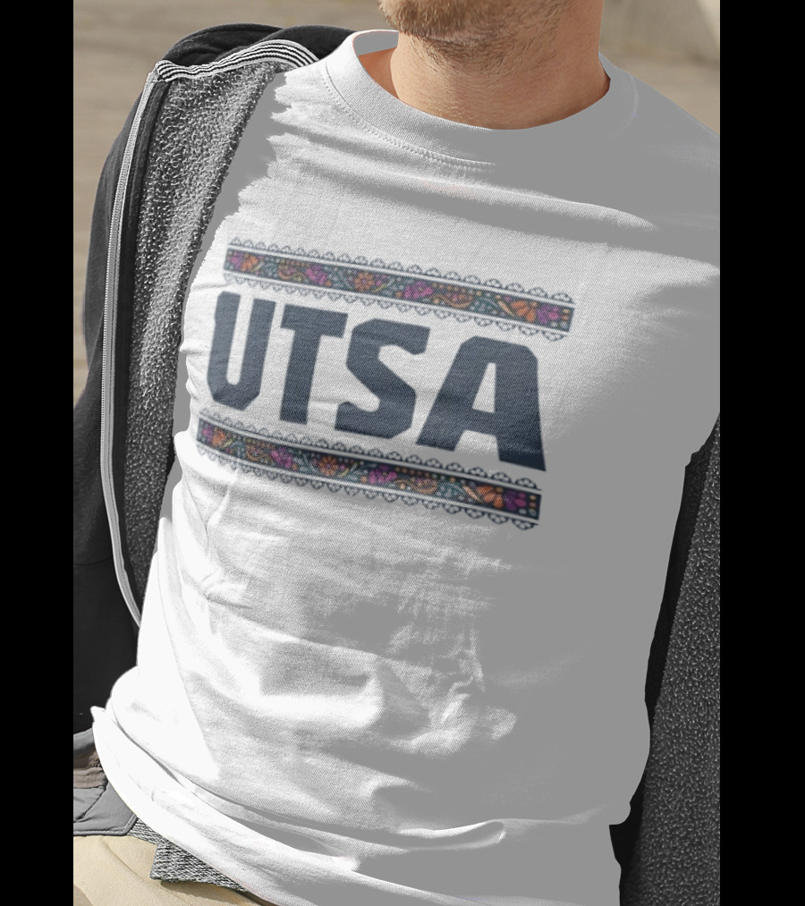 UTSA Hispanic Heritage Folk Roadrunners Floral Motif T-Shirt