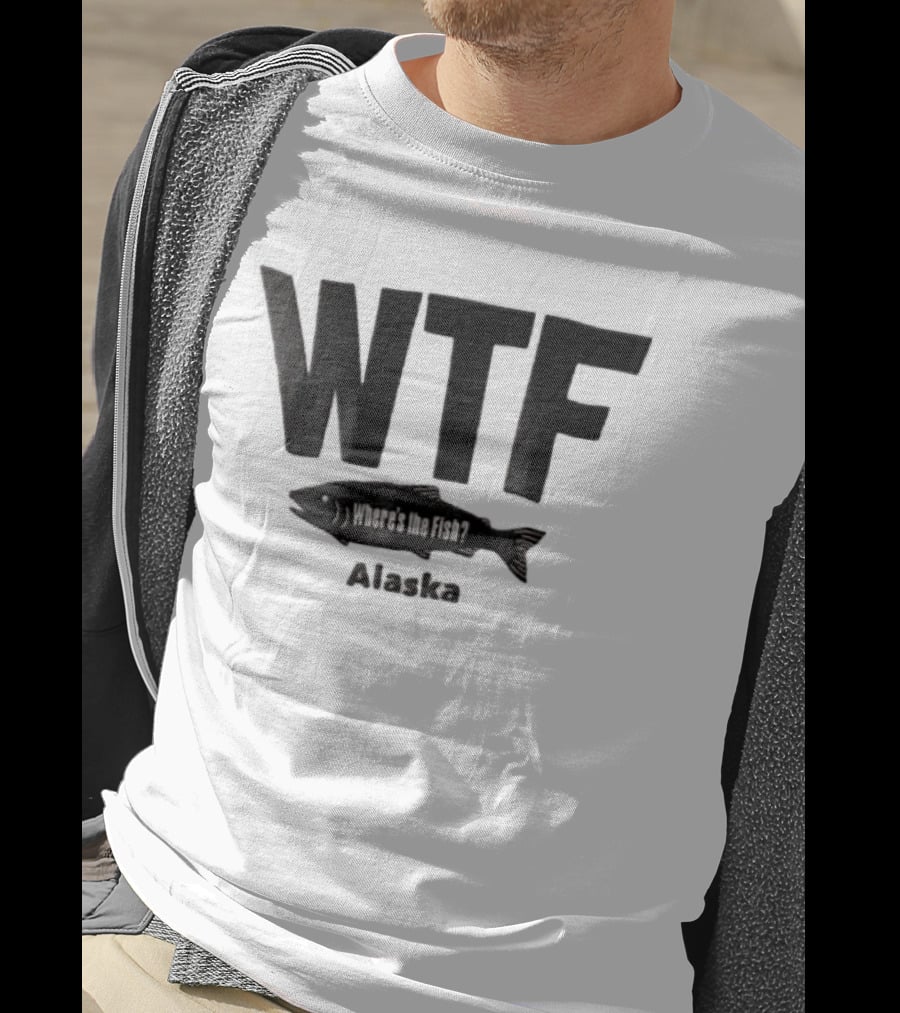 WTF Where's The Fish Alaska Black T-Shirt