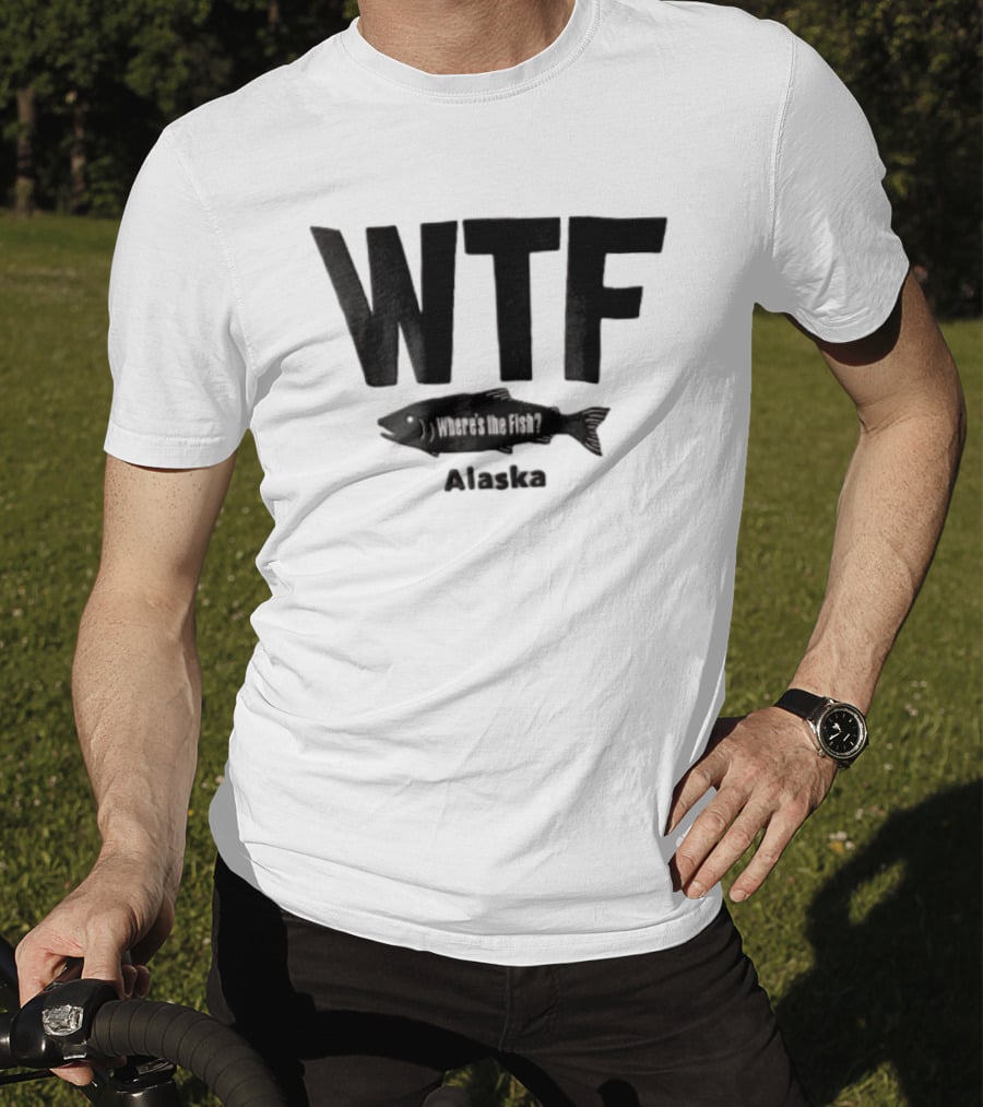 WTF Where's The Fish Alaska Black T-Shirt