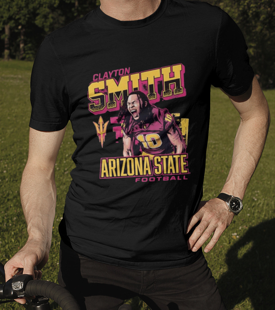 Clayton Smith No 10 Arizona State Football Sun Devils T-Shirt