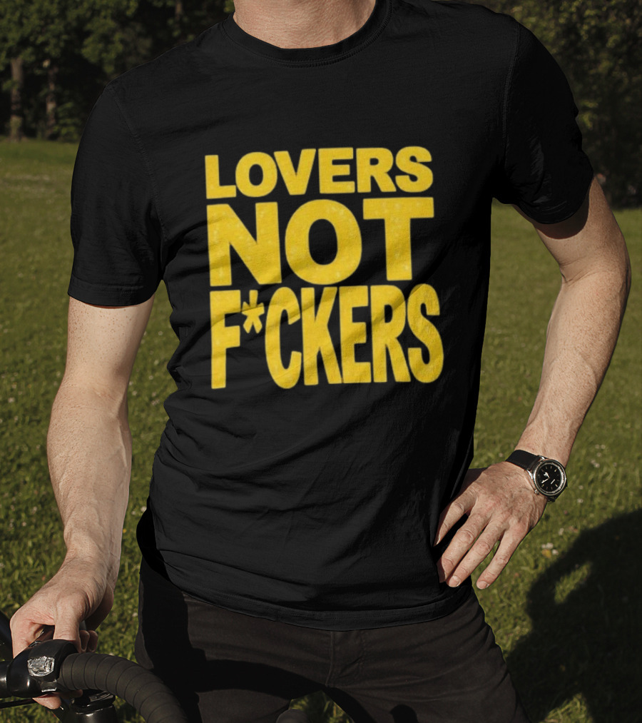 Lovers Not Fckers Bold Yellow T-Shirt