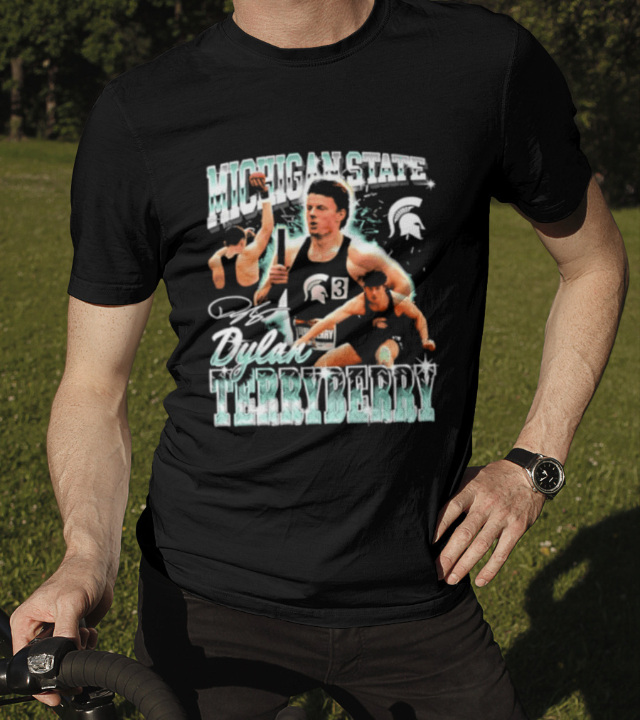 Michigan State Spartans Dylan Terryberry Player Collage T-Shirt