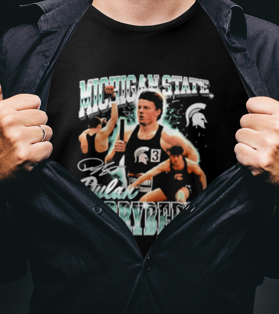 Michigan State Spartans Dylan Terryberry Player Collage T-Shirt