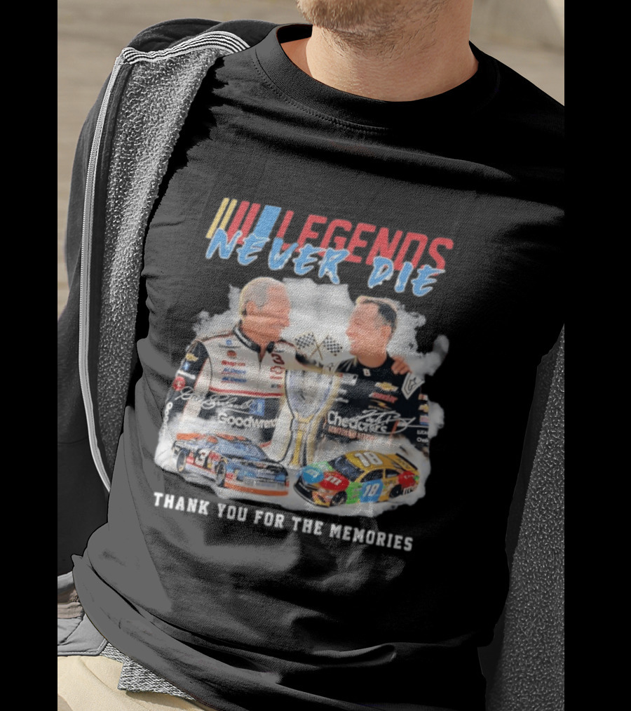 NASCAR Legends Never Die Dale Earnhardt Kyle Busch Thank You For The Memories T-Shirt