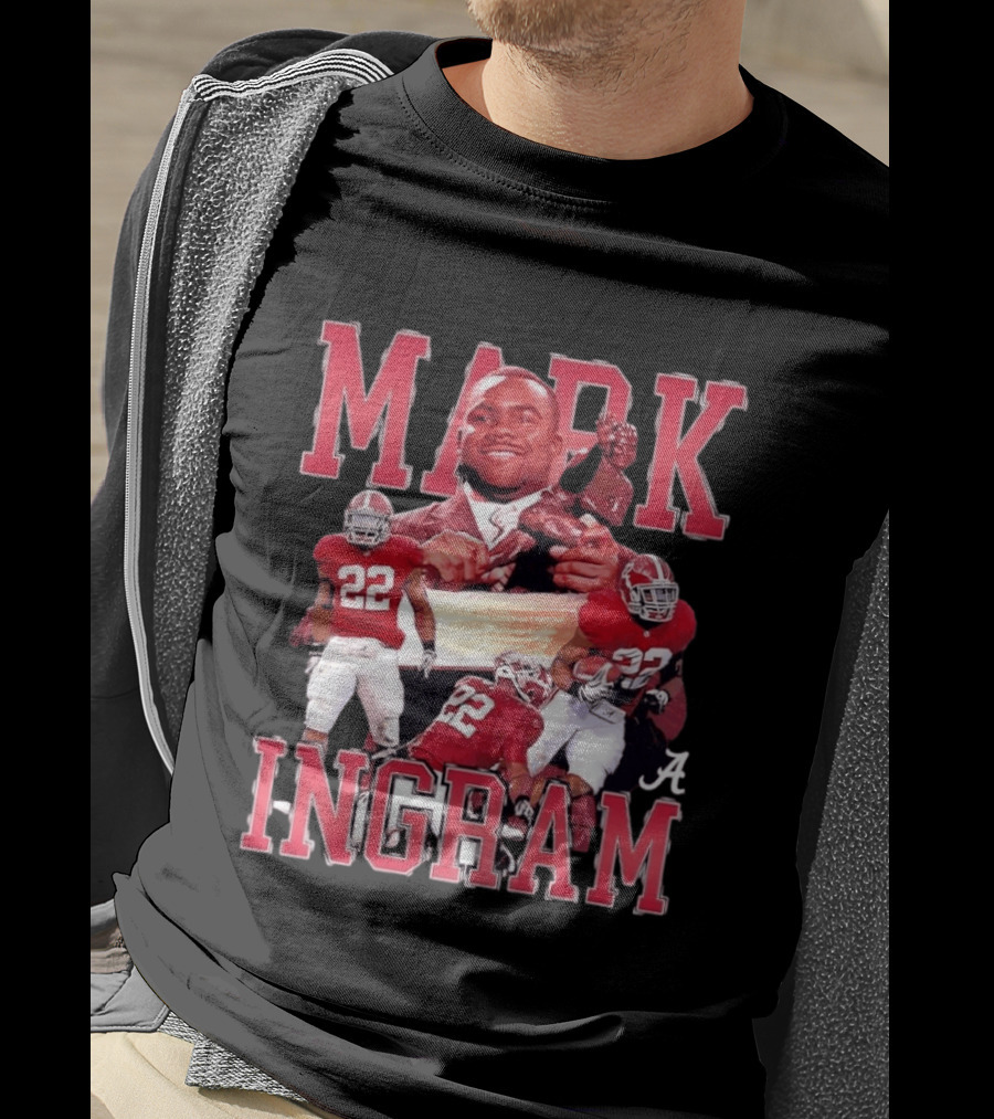 Mark Ingram Alabama Crimson Tide NCAA Football Collage 22 T-Shirt