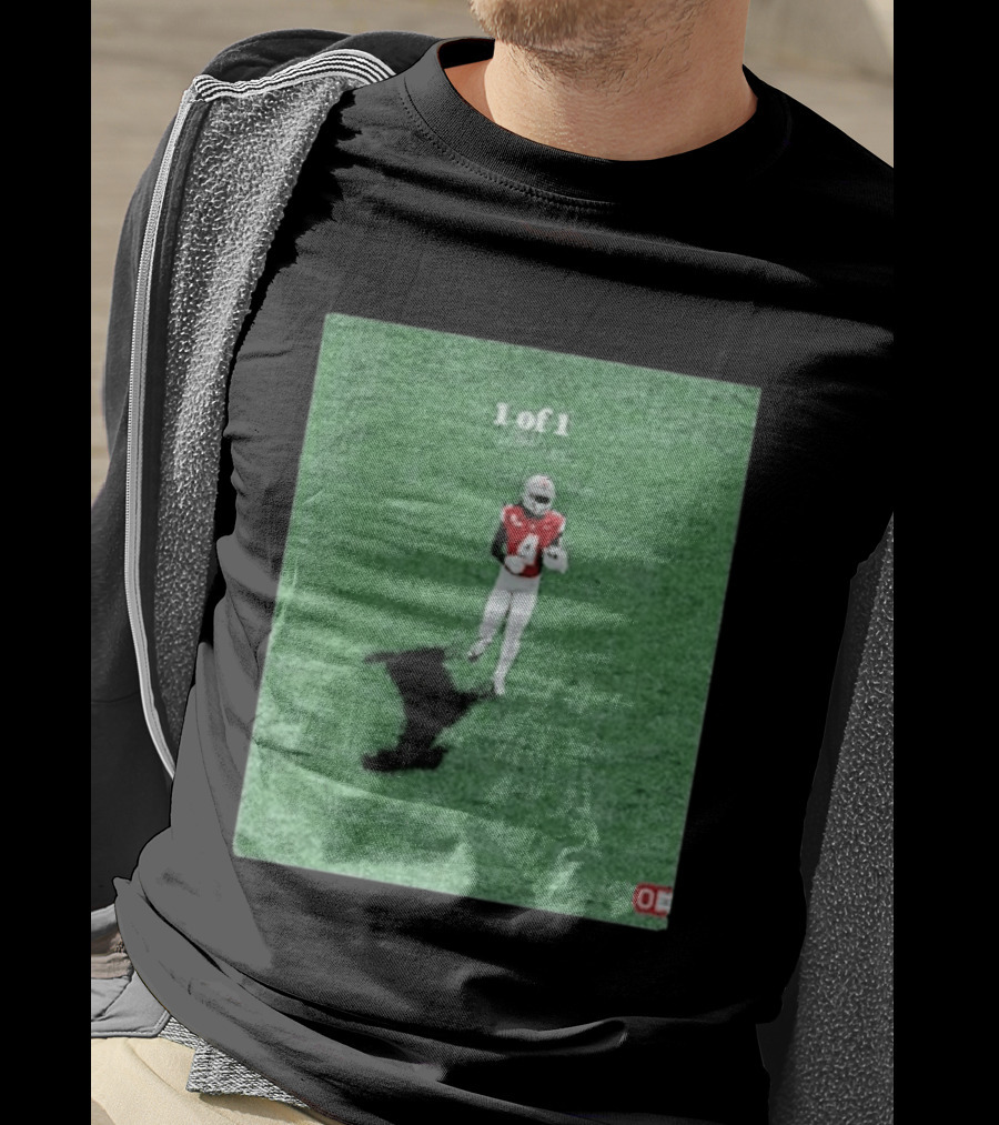 1 Of 1 Jeremiah Smith Ohio State Buckeyes Goat Shadow Football T-Shirt