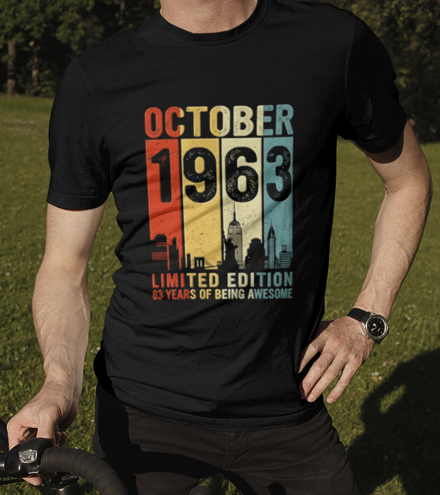 October 1963 Limited Edition 60 Years Of Being Awesome New York City Skyline T-Shirt