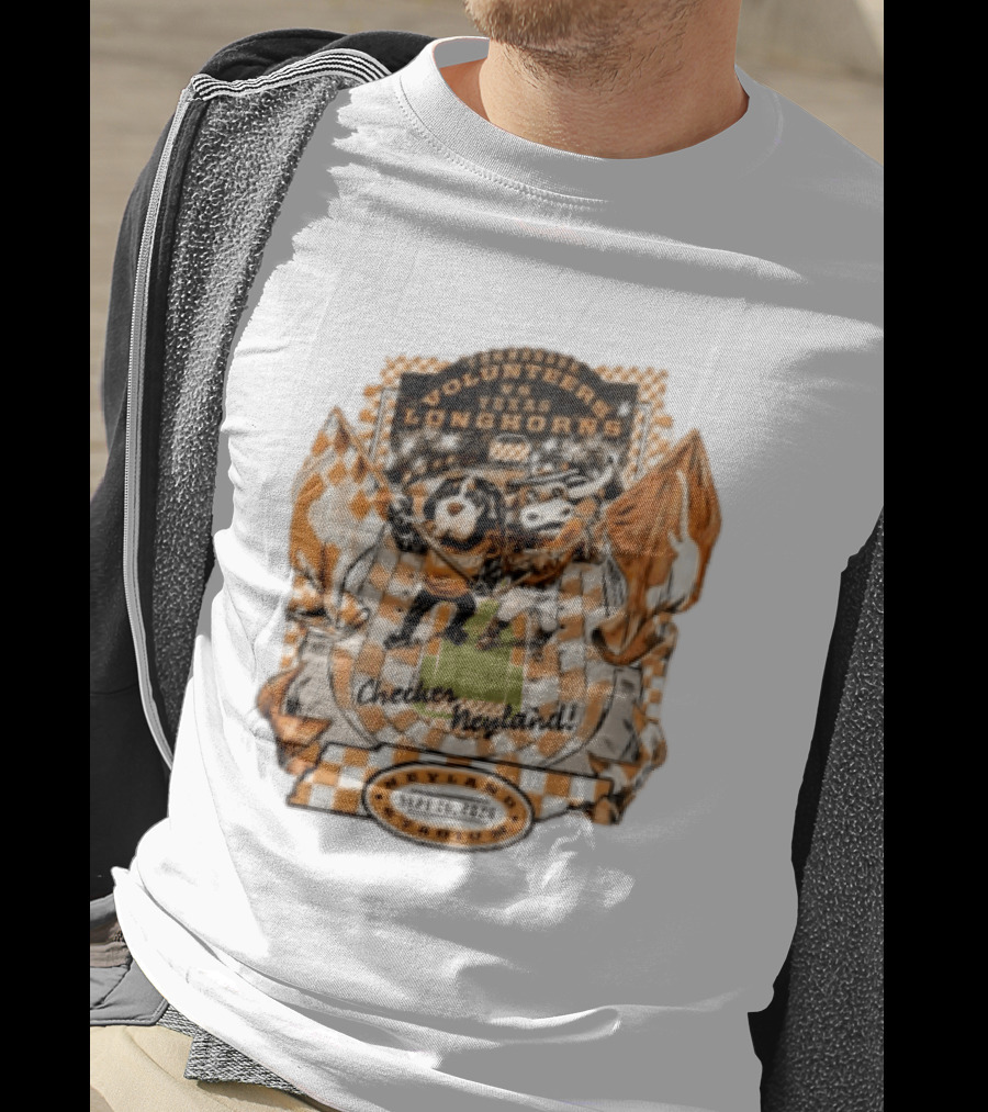 Tennessee Volunteers Vs Texas Longhorns Neyland Stadium Checker Neyland Sept 26 2026 T-Shirt