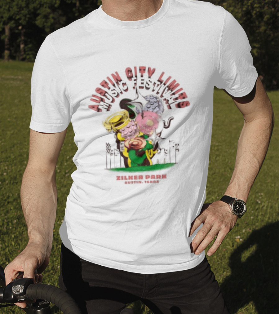 Austin City Limits Music Festival Psychedelic Florals 2023 Lineup T-Shirt