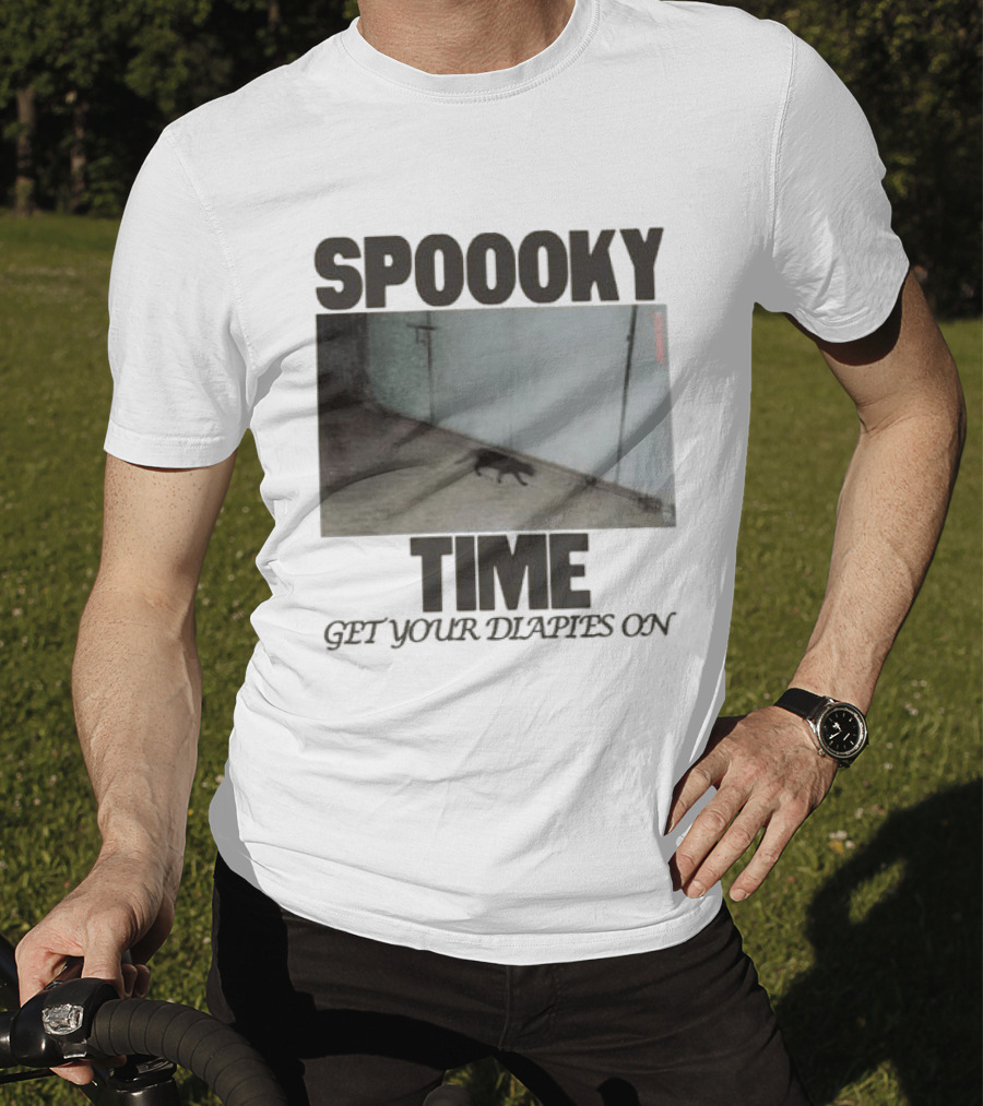 Spoooky Time Get Your Diapers On Caseoh Games Store Kitty CCTV T-Shirt
