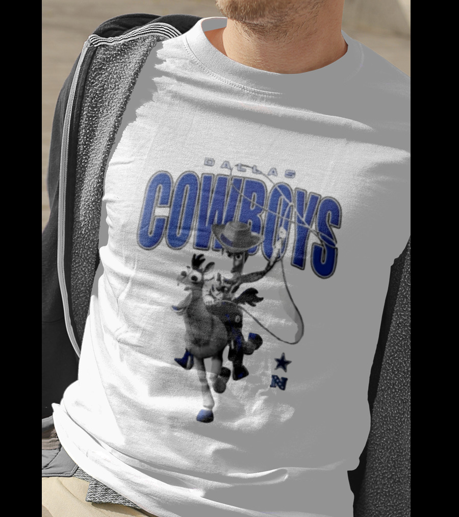 Dallas Cowboys Woody Bullseye Lasso Cartoon NFL Toy T-Shirt