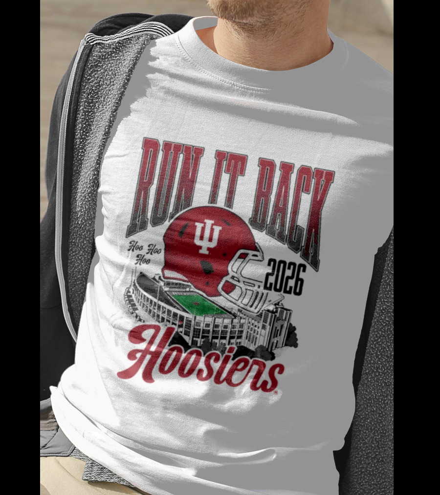 Run It Back Hoosiers Football Helmet 2026 Indiana University T-Shirt