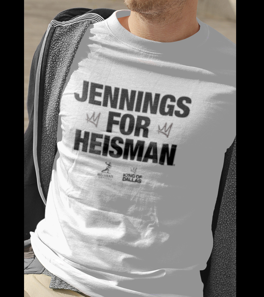 Jennings For Heisman Minnesota Vikings Football Player Crown T-Shirt
